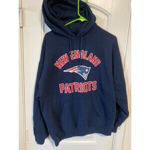 New England Patriots NFL Navy Blue Hoodie Size Large